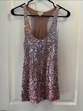 PINK Sequin Tank Dress - Blush Pink Shine 😍🥰